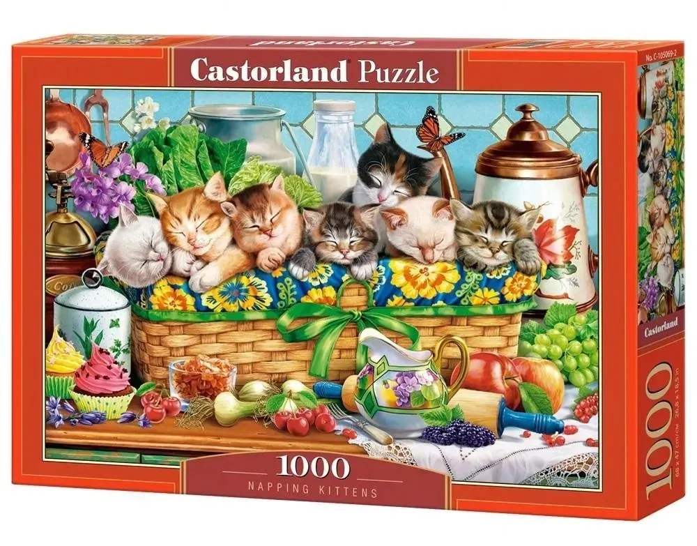 puzzle-1000-napping-kittens-castor-castorland