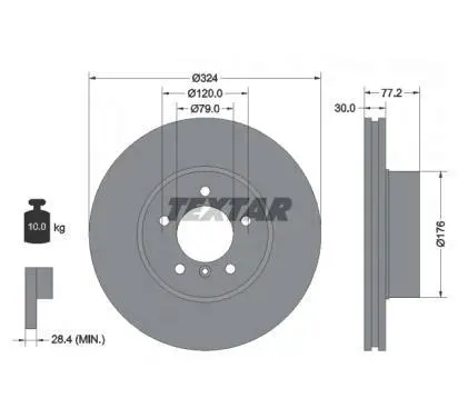 textar-tarcza-hamulcowa-bmw-5-e60-e61-wysokonaweg