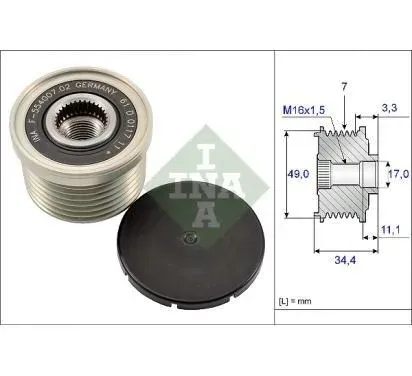 ina-kolo-pasowe-alternatora-bmw-1-e81-e82-e87