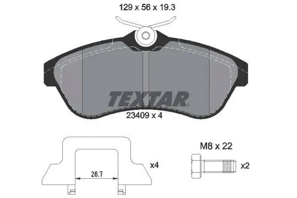 textar-klocki-hamulcowe-citroen-19-3mm-producent-czesci-textar