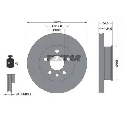 textar-tarcza-hamulcowa-vw-transporter-stan-nowy