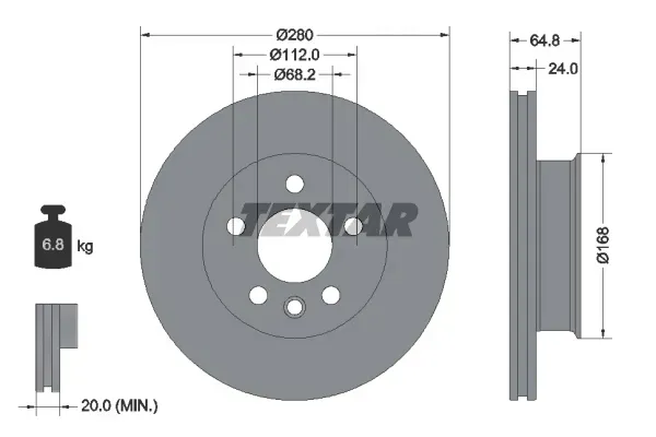 textar-tarcza-hamulcowa-vw-transporter-producent-czesci-textar