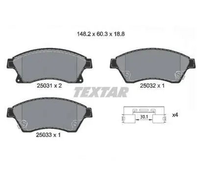 textar-klocki-hamulcowe-chevr-tarcza-276mm-18-8mm