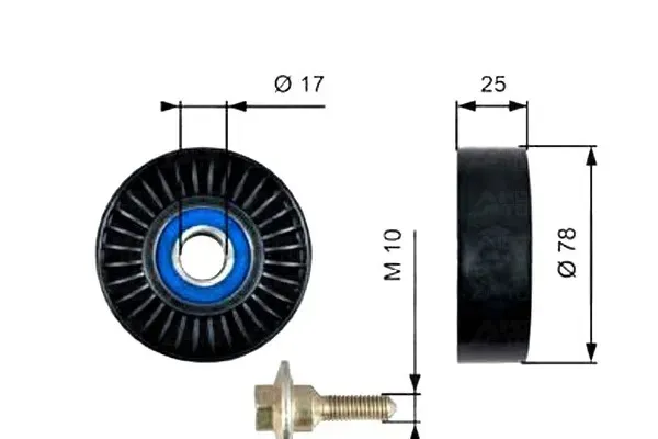 gates-rolka-prowadzaca-paska-citroen-c5-c8-jumpy-numer-katalogowy-czesci-t38055
