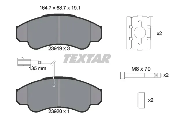 textar-klocki-hamulcowe-citroen-peug-19-1mm-waga-z-opakowaniem-2-kg