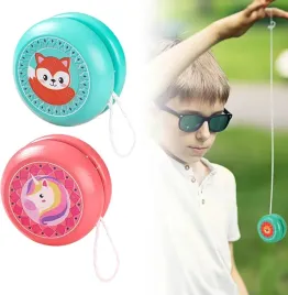 drewniane-jojo-dla-dzieci-zabawka-yoyo-z-kreskowkowymi-zwierzetami-2-szt