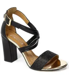 prestige-2071obl-w-czarne-sandaly-damskie-k-brokat-k-lico-slupek-skora-r-40