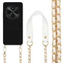 etui-do-xiaomi-redmi-14c-4g-czarny-ochronny-case-matowy-zloty-lancuszek