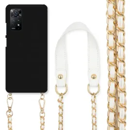 etui-do-xiaomi-redmi-note-11-czarny-ochronny-case-matowy-zloty-lancuszek