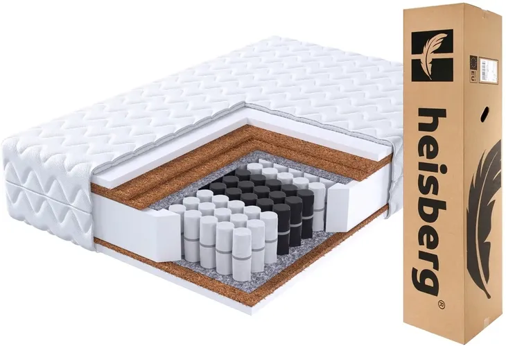 MATERAC 100x200 BIS pocket stref SUPER TWARDY 3X KOKOS H4/H5 23 cm HEISBERG