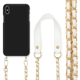 etui-do-iphone-x-czarny-ochronny-pancerny-case-mat-zloto-bialy-lancuszek