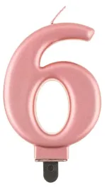 swieczka-urodzinowa-6-rozowe-zloto-tort-rose-gold-urodziny-szoste-cyfra