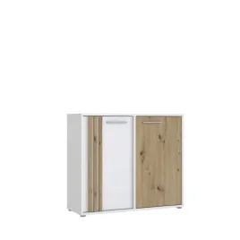 komoda-z-drzwiczkami-do-salonu-jadalni-nowoczesna-biala-dab-artisan-lamele
