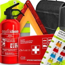 gasnica-1kg-ogniochron-apteczka-trojkat-kamizelka-bezpieczniki-torba