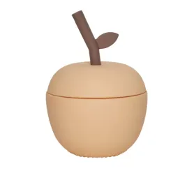 kubek-dla-dzieci-silikonowy-ze-slomka-zamykany-jablko-zolty-oyoy