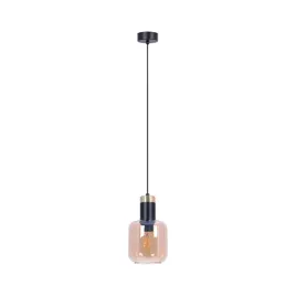 lampa-wiszaca-dekoracyjna-czarna-szklany-bursztynowy-klosz-13-cm-kaja