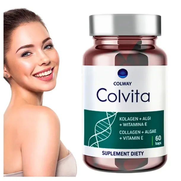 Colvita Colway 60Kaps Kolagen Algi Wit E Na Stawy Skórę Włosy Paznokcie