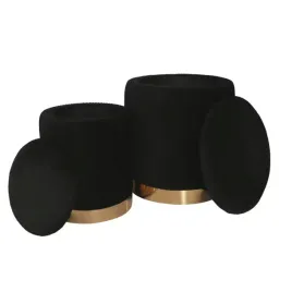 pufy-czarne-welurowe-z-schowkiem-tapicerowane-elegancka-zlota-podstawa