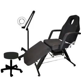 fotel-kosmetyczny-z-kuwetami-czarny-lampa-lupa-taboret-zestaw