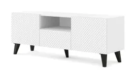 szafka-rtv-ravenna-c-150-cm-2d1s-bialy-polysk-nozka-czarna