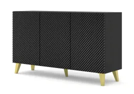 komoda-ravenna-c-150-cm-3d-frez-czarny-polysk-nozka-zlota