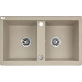 laveo-barbados-zlewozmywak-granitowy-2-komorowy-bezowy-78x48-cm