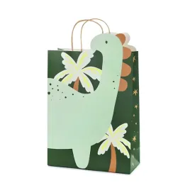 torba-na-prezentowa-zielona-dinozaur-palmy-37cm