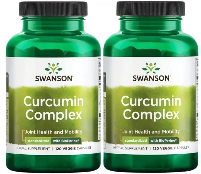 2 sztuki Swanson Curcumin complex 350mg 120caps Odporność Trawienie Kurkuma