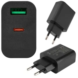 szybka-ladowarka-sieciowa-kostka-3a-usb-a-usb-c-quick-charge-czarna