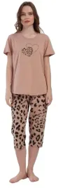pizama-damska-plus-size-krotki-rekaw-3-4-spodnie-bawelniana-vienetta-r-2xl