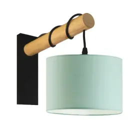 kinkiet-lampa-na-sciane-scienna-drewniany-mietowy-abazur-led-e27-nowoczesny