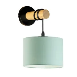 kinkiet-lampa-na-sciane-scienna-drewniany-mietowy-abazur-led-e27-nowoczesny