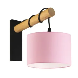 kinkiet-lampa-na-sciane-scienna-drewniany-rozowy-abazur-led-e27-nowoczesny