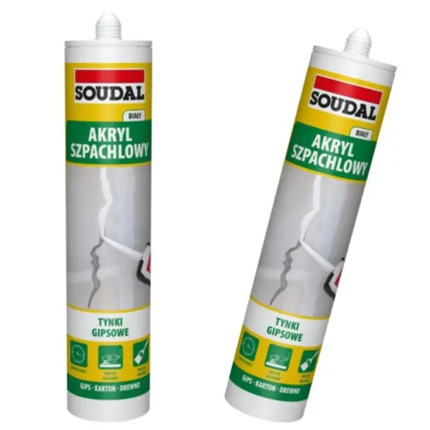 Lekki akryl szpachlowy Soudal 280ml biały lekki akryl szpachlowy Soudal