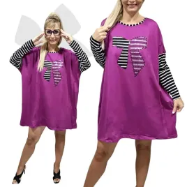 luzna-tunika-kokarda-rekawy-paski-bawelna-sukienka-cyrkonie-50-52-5xl-3181