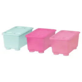 ikea-organizer-pudelko-z-pokrywka-glis-rozowy-turkusowy-3szt-glis-10x17