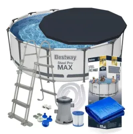 bestway-56418-basen-stelazowy-366x100cm-zestaw-pompa-drabinka-pokrywa-mata