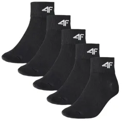 zestaw-5-par-skarpetek-dzieciecych-unisex-4f-u295-za-kostke-czarne-35-37-eu
