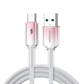 joyroom-kabel-s-a42-crystal-clear-series-3a-usb-a-usb-c-12m-bialy
