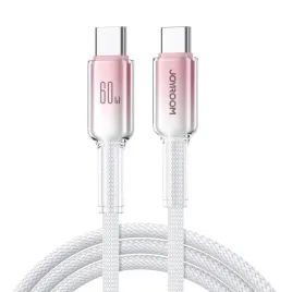 joyroom-kabel-s-a42-crystal-clear-series-60w-usb-c-usb-c-12m-bialy