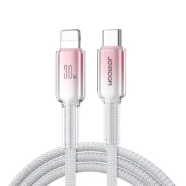 joyroom-kabel-s-a42-crystal-clear-series-30w-usb-c-lightning-12m-bialy