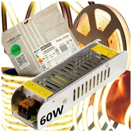 tasma-led-cob-5m-neon-z-zasilaczem-60w-biala-ciepla-3000k-10w-m-linia-12-v
