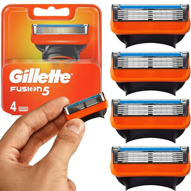 GILLETTE FUSION 5 WKŁADY NOŻYKI OSTRZA DO GOLENIA MASZYNKI ORYGINALNE 4 SZT