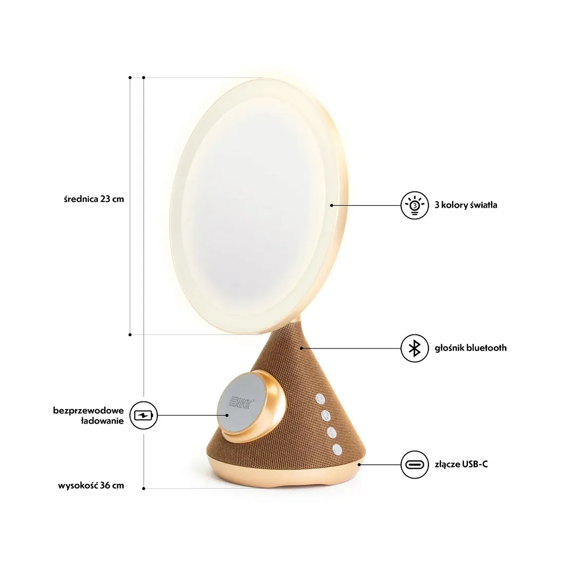 lusterko-do-makijazu-selectic-glow-up-stan-nowy