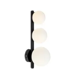 kinkiet-scienny-biale-mleczne-kule-puro-wall-3l-black-opal-ip44-markslojd