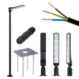 slup-oswietleniowy-lampa-ogrodowa-maszt-50w-5000lm-dlugosc-3m-zestaw