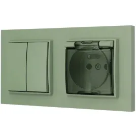 wlacznik-podwojny-z-gniazdem-ip44-z-ramka-prosta-seria-mini-kolor-szalwiowy