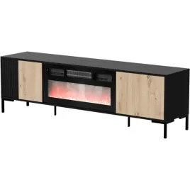 szafka-rtv-z-kominkiem-cimer-08-czarny-dab-artisan