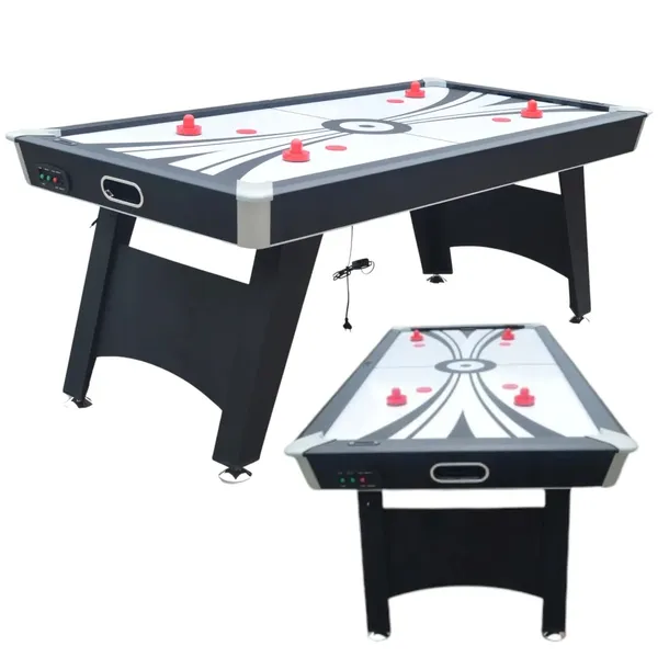 DUŻY STÓŁ DO GRY CYMBERGAJ AIR HOCKEY DMUCHAWA LICZNIK PUNKTÓW 198x99x81cm