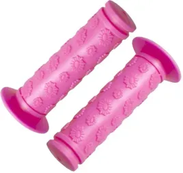 chwyty-gripy-rowerowe-dzieciece-100mm-rozowe-kwiatki-spencer